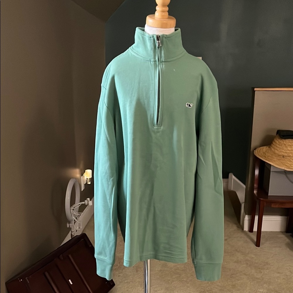 Men's Green Half-Zip Sweater